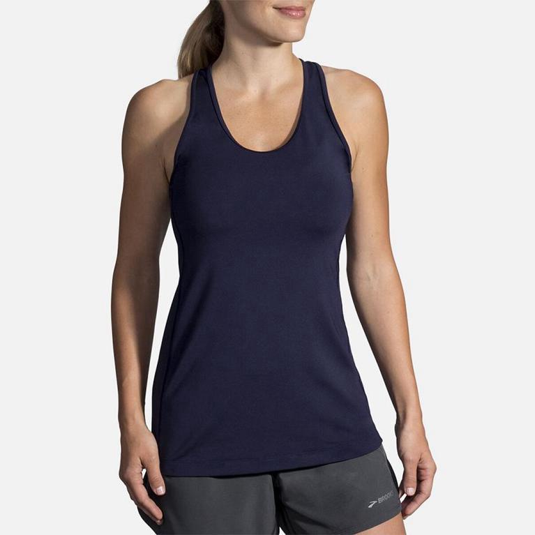 Brooks Women's Pick-Up Running Tank Top - Blue (PJXB69314)